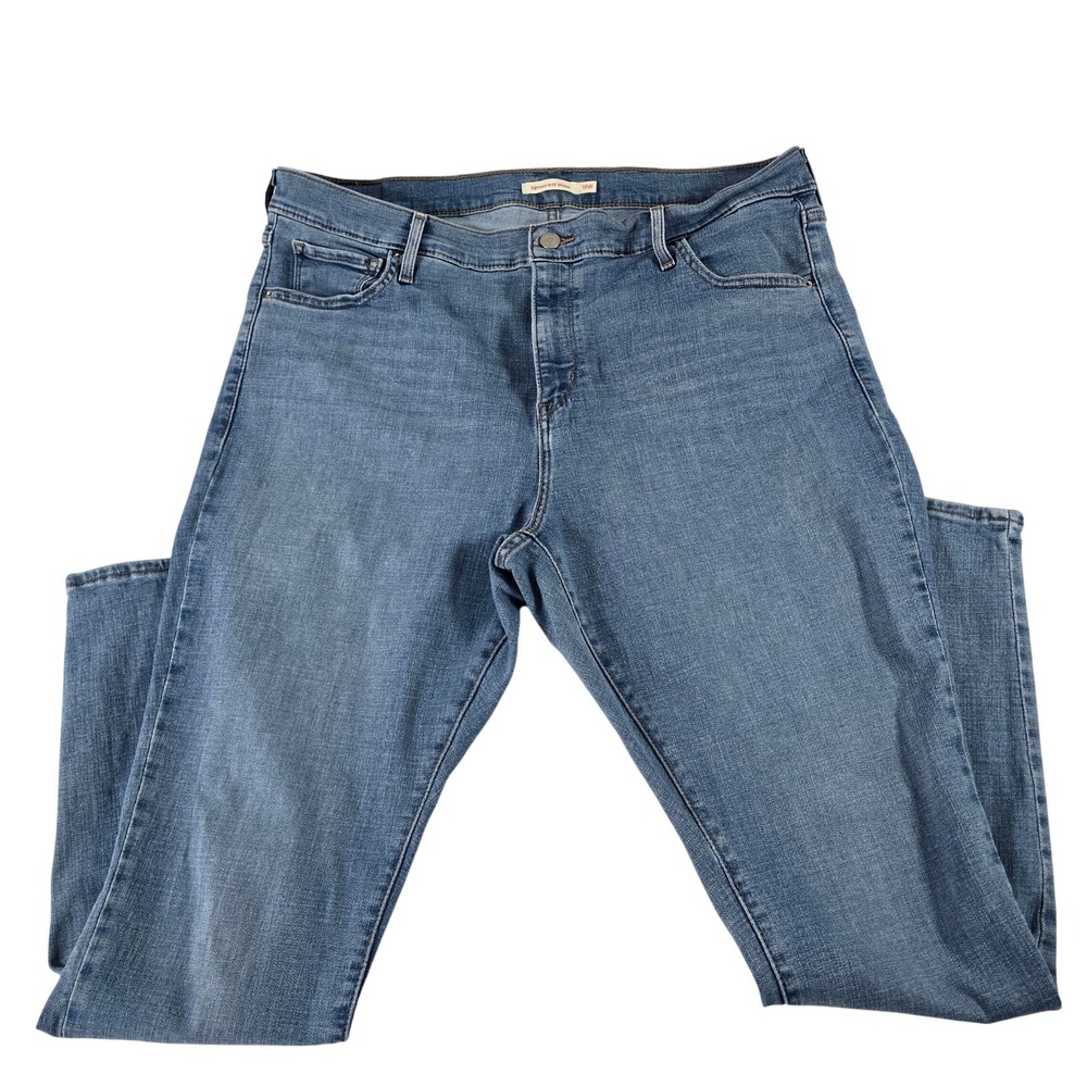 Levis 721 High Rise Skinny Jeans Womens 18W Medium Wash Blue Denim 18883-0105